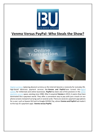 Venmo Versus PayPal- Who Steals the Show?