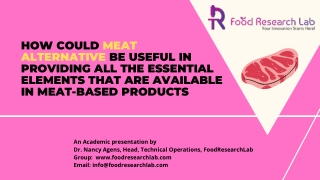 Base ingredients for meat alternatives | Foodresearchlab