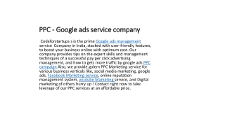 PPC - Google ads service company