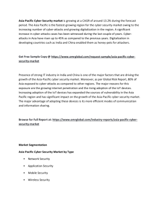 Asia-Pacific Cyber Security Market  Size, Share and Forecast 2019-2025