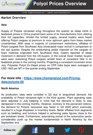 Polyol Prices, News, Demand and Supply | ChemAnalyst