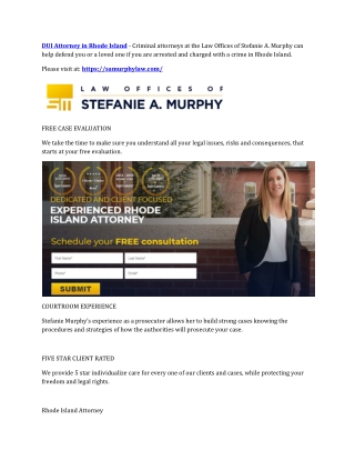 DUI Attorney in Rhode Island