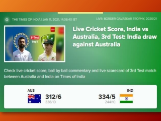 Live Cricket Score, India vs Australia, 3rd Test: India draw against Australia