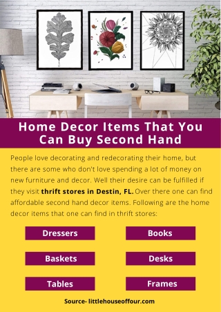 Home Decor Items to Buy Second Hand