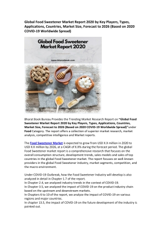 Global Food Sweetener Market Research Report 2020-2026