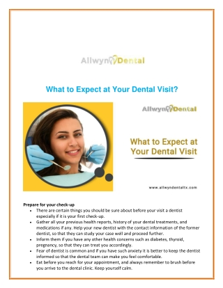 What to Expect at Your Dental Visit