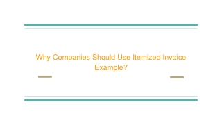 Why Companies Should Use Itemized Invoice Example