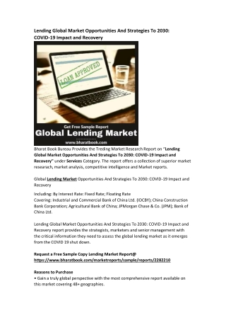 Global Lending Market Research Report Forecast 2030