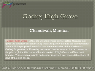 Godrej High Grove- 2/3/4 BHK luxury apartments by Godrej Group