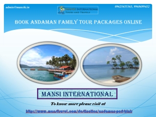 Book Andaman Family Tour Packages Online