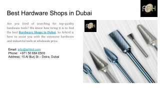 Best Hardware Shops in Dubai