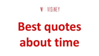 Best quotes about time