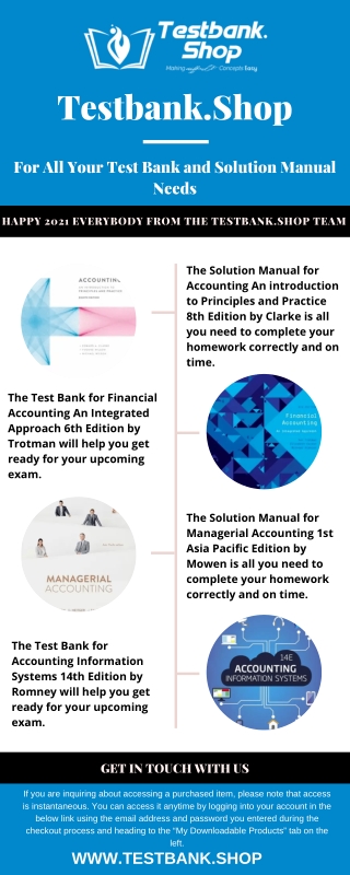Testbank.Shop - For All Your Test Bank and Solution Manual Needs