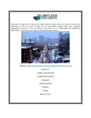 Snow Removal Richmond | Snowlimitless.com