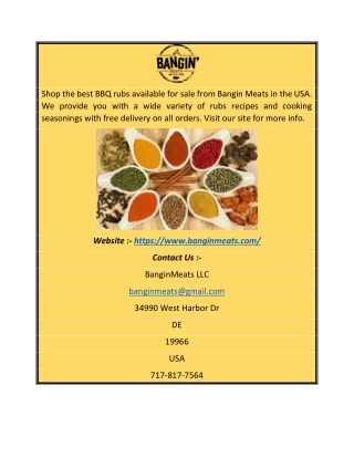 Best BBQ Rubs Recipes USA | Banginmeats.com