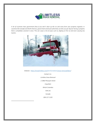 Commercial Snow Removal Companies near Me | Snowlimitless.com