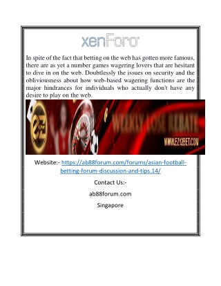 Asian Football Betting Forum Website | Ab88forum.com