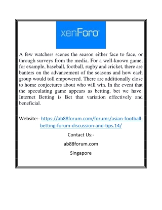 Best Football Forums Community in Singapore | Ab88forum.com