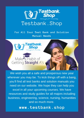 All Your Test Bank and Solution Manual Needs