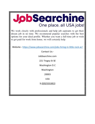 City of Little Rock Jobs | JobSearchine.com