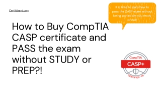 How to Buy CompTIA CASP certificate and PASS the exam without STUDY or PREP