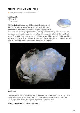Moonstone ( Đá Mặt Trăng )