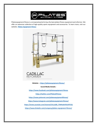 Pilates Equipment Fitness | Pilatesequipment.fitness