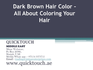 Dark Brown Hair Color – All About Coloring Your Hair