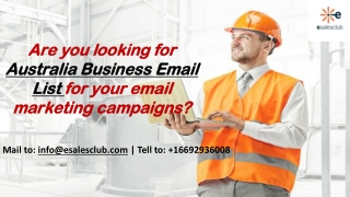 Looking for Australia Business Email Lists?