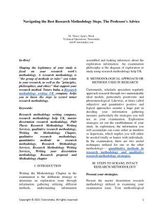Navigating the Best Research Methodology steps? The Professor's Advice
