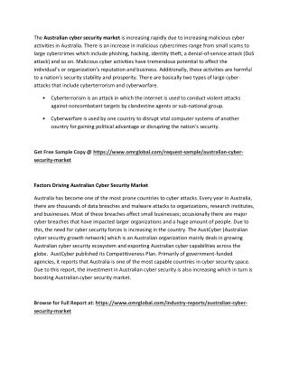 Australian Cyber Security Market  Size, Segmentation, Share, Forecast, Analysis, Industry Report to 2019-2025