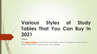 Various Styles of Study Tables That You Can Buy In 2021