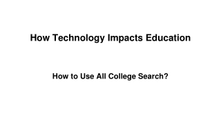 How Technology Impacts Education