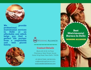 Meet With The Best Matrimonial Bureau In Delhi