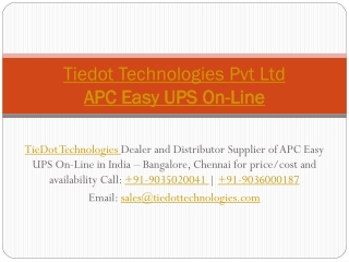 APC Schneider Easy UPS On-Line | Authorized Dealer-Distributor