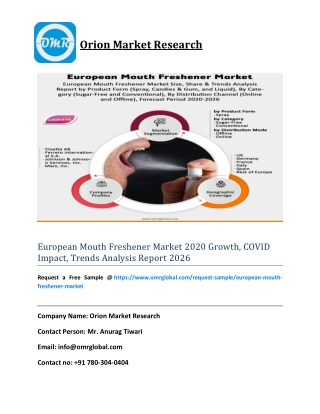 European Mouth Freshener Market 2020 Growth, COVID Impact, Trends Analysis Report 2026