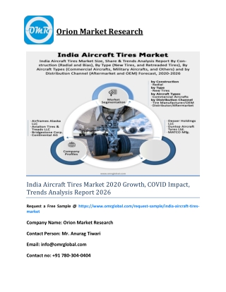 India Aircraft Tires Market 2020 Growth, COVID Impact, Trends Analysis Report 2026