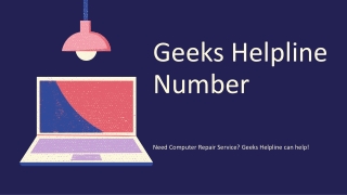 Need Computer Repair Service? Geeks Helpline can help!