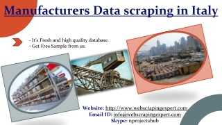Manufacturers Data scraping in Italy