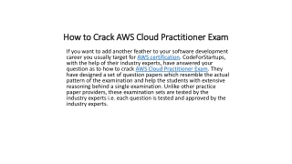 How to Crack AWS Cloud Practitioner Exam