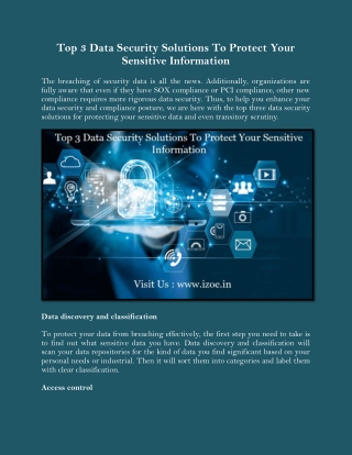 Top 3 Data Security Solutions To Protect Your Sensitive Information