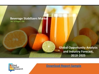 Beverage Stabilizer Market To Increase at Steady Growth Rate
