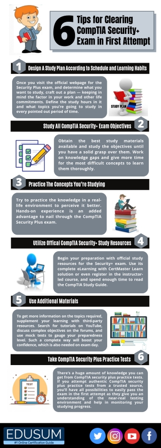 6 Tips for Clearing CompTIA Security  (SY0-601) Exam in First Attempt