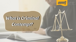 What is Criminal Contempt?