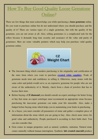 How To Buy Good Quality Loose Gemstone Online?