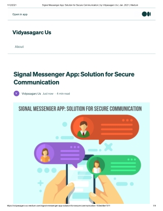 Signal Messenger App: Solution for Secure Communication