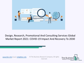 Design, Research, Promotional And Consulting Services Market Size, Demand, Growth, Analysis and Forecast to 2031