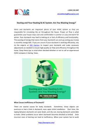 Ducting and Your Heating & AC System: Are You Wasting Energy?