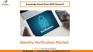 Identity Verification Market Size Worth $17.8 billion by 2026 - KBV Research