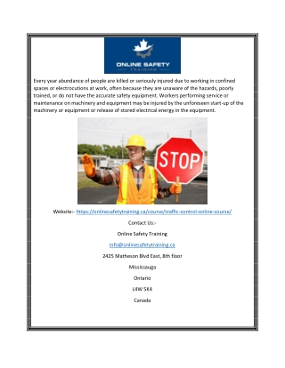 Traffic Control Person Course & Training Online